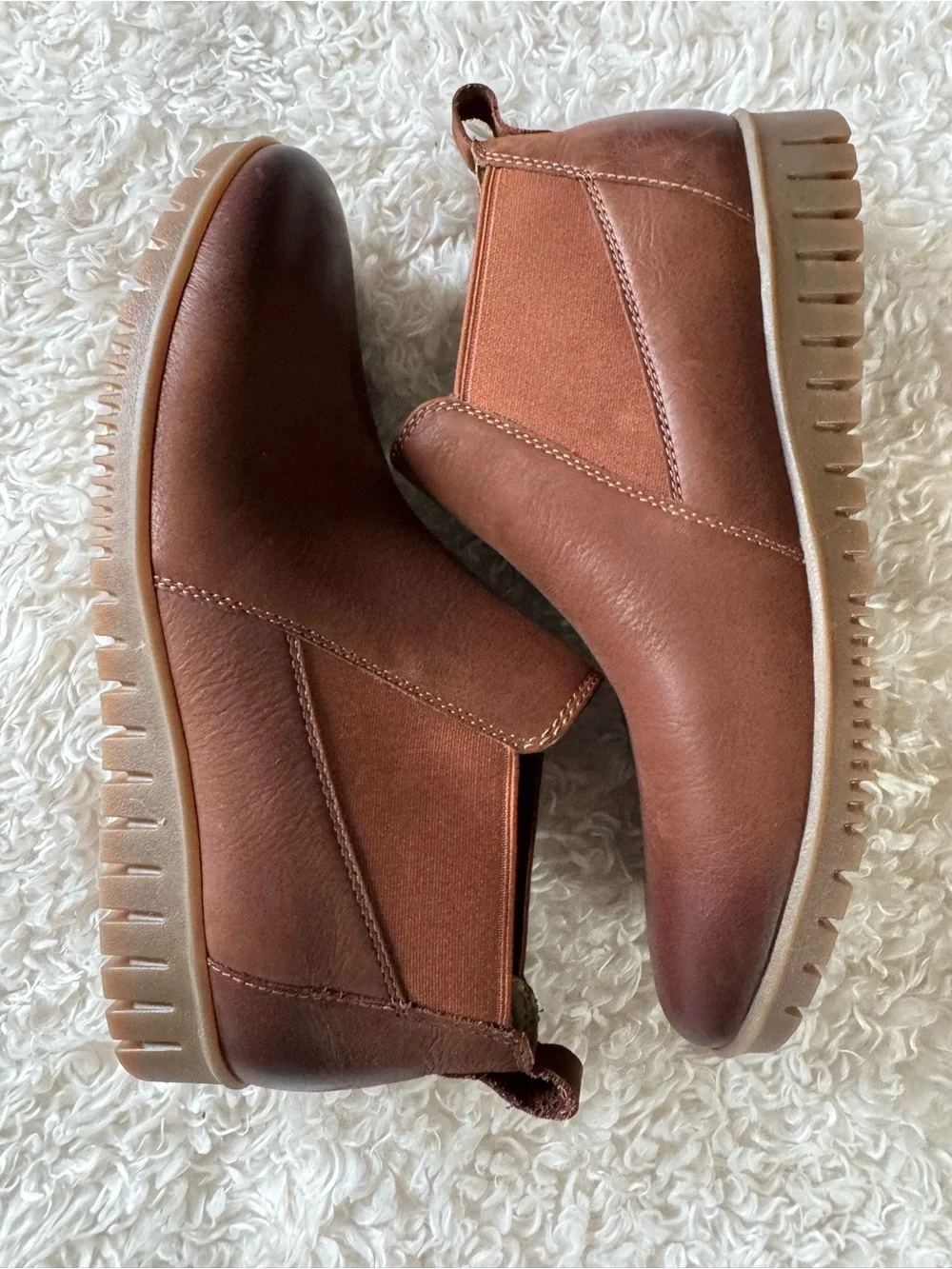 Dansko Louisa Brown Leather Slip On Chelsea Ankle Booties Boots Size 38 US 7.5/8